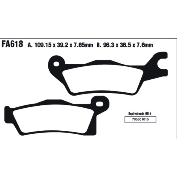 EBC EBC Brake Pads FA618TT